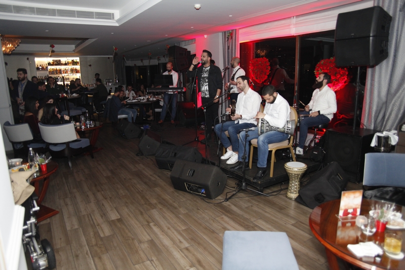 Charbel Khalil and the band at Burj on Bay 